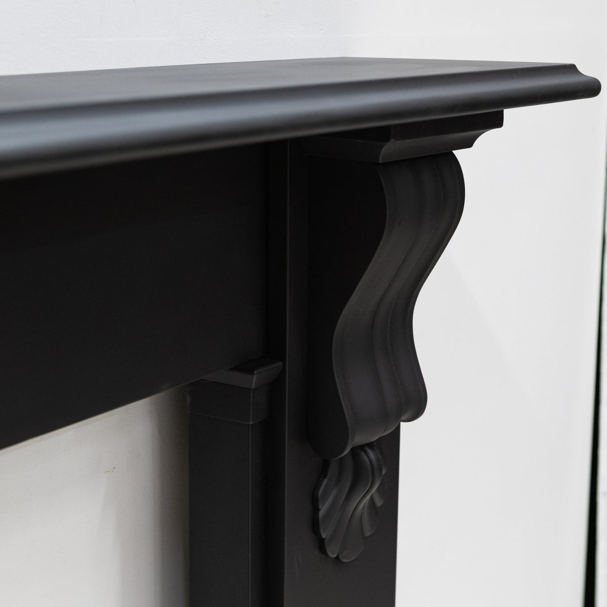 Antique Black Slate Victorian Fireplace Surround With Corbels | The Architectural Forum