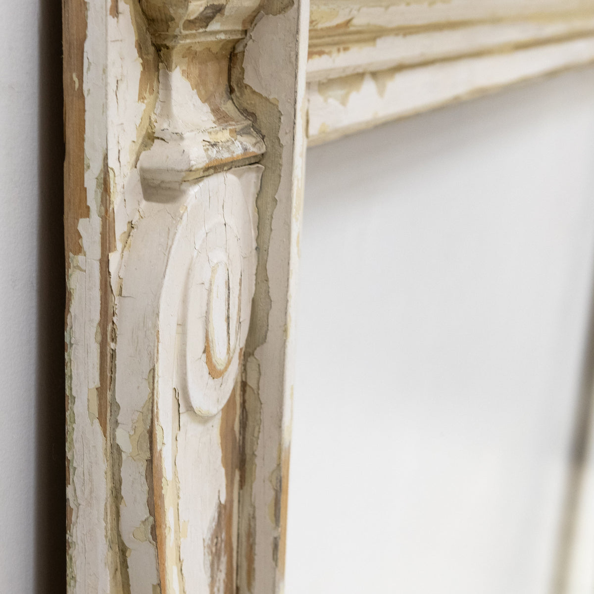 Large Antique Wooden Fireplace Surround