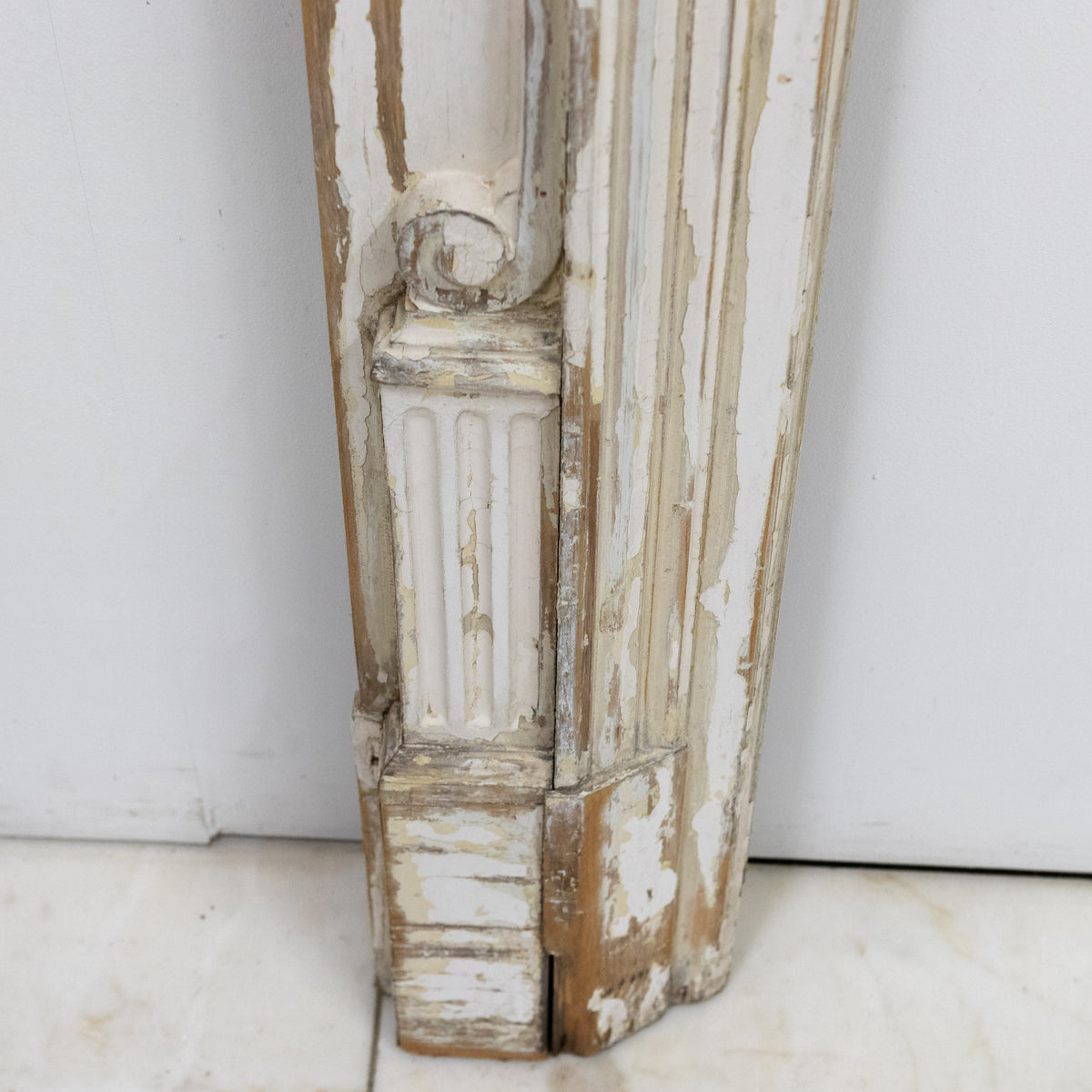 Large Antique Wooden Fireplace Surround