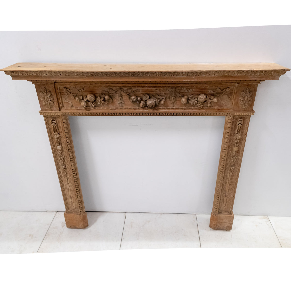 Antique Deeply Carved Wooden Fireplace Surround | The Architectural Forum