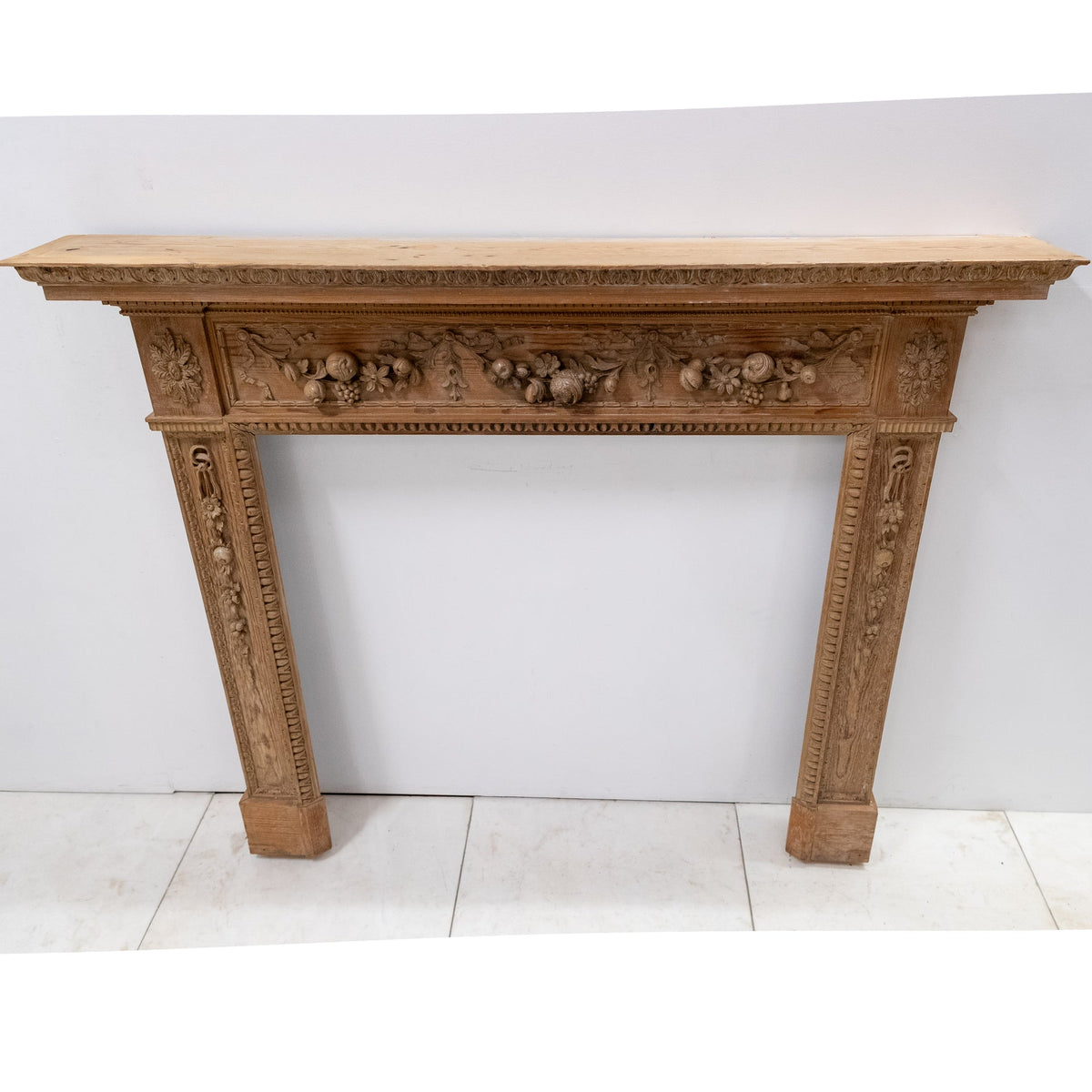 Antique Deeply Carved Wooden Fireplace Surround | The Architectural Forum