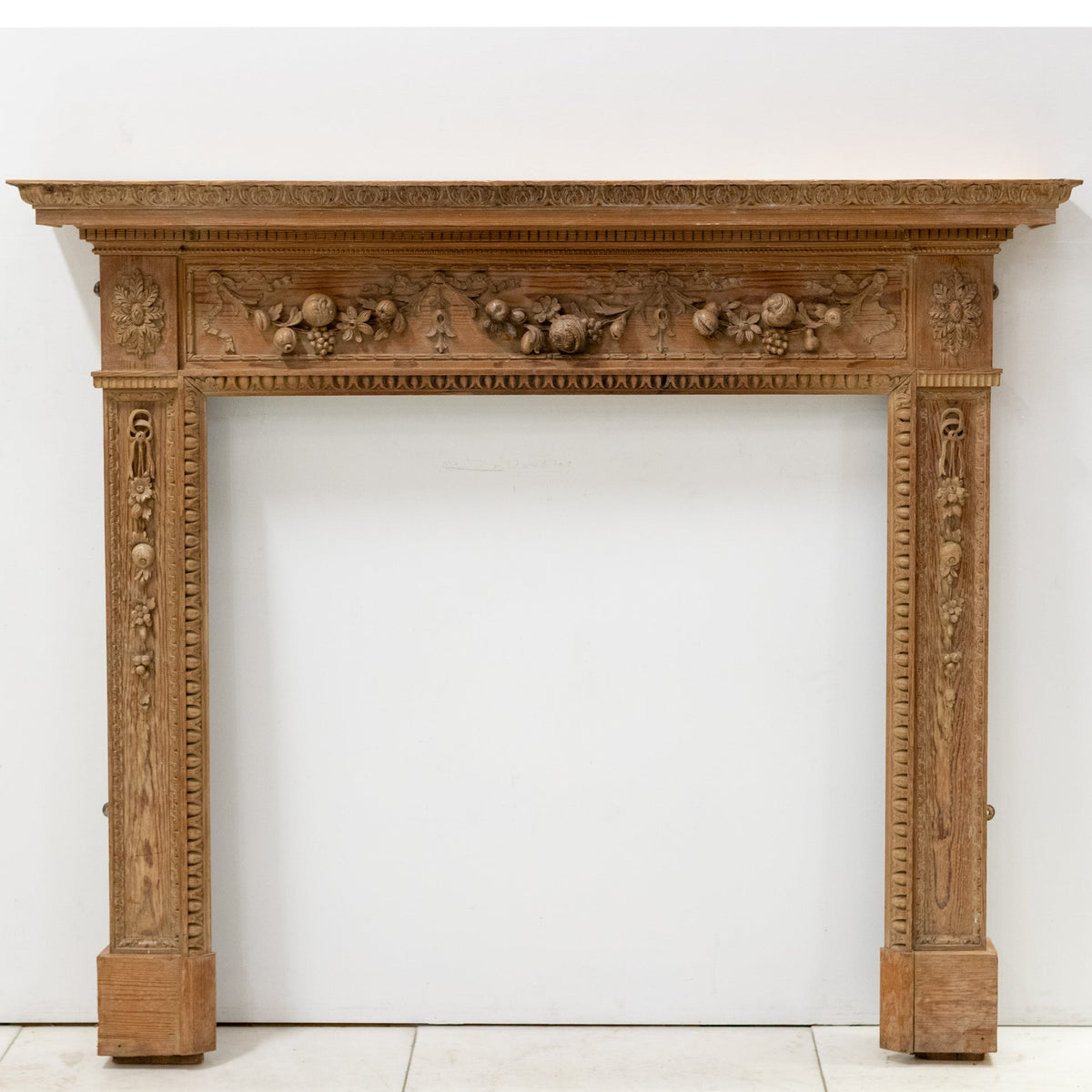 Antique Deeply Carved Wooden Fireplace Surround | The Architectural Forum