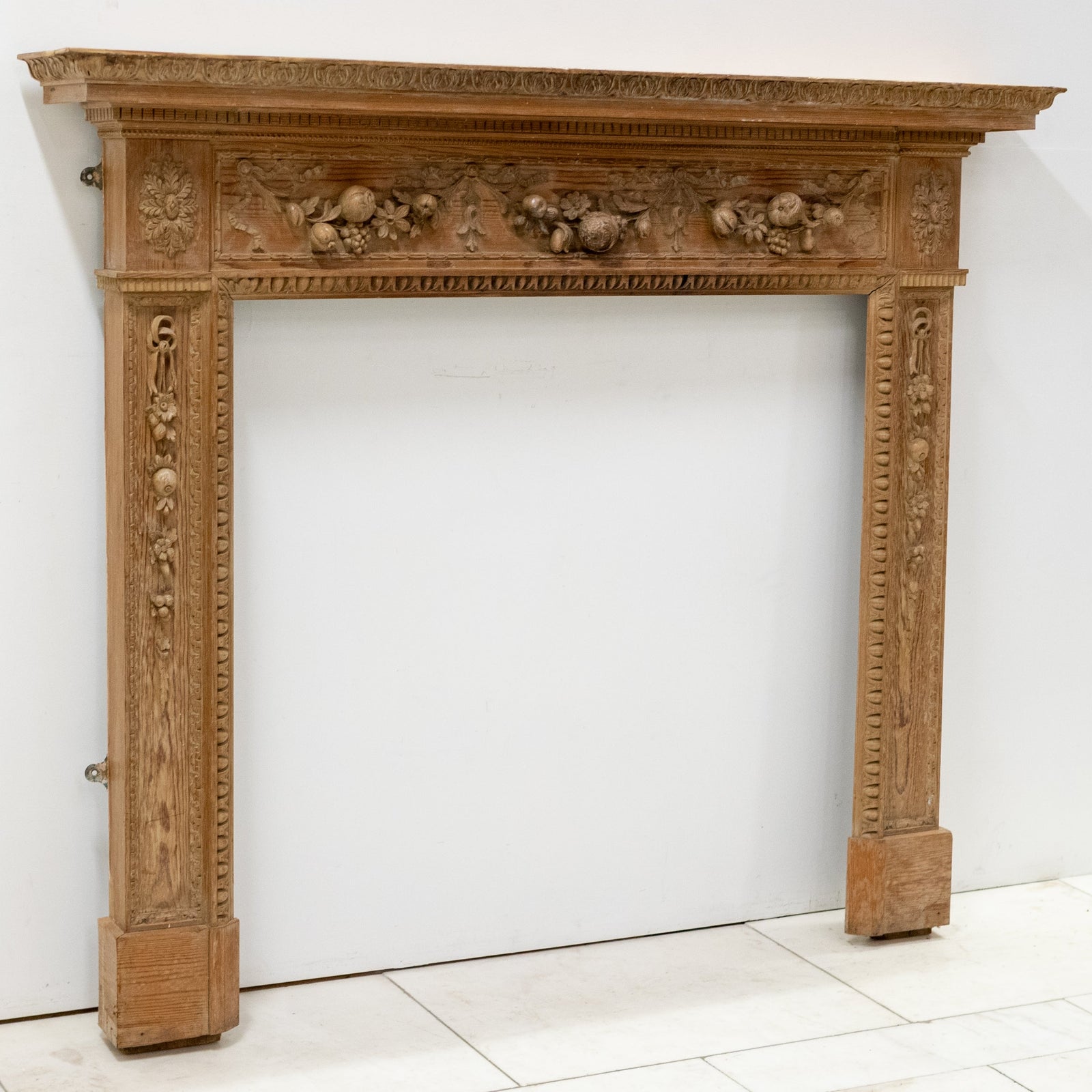 Antique Deeply Carved Wooden Fireplace Surround | The Architectural Forum