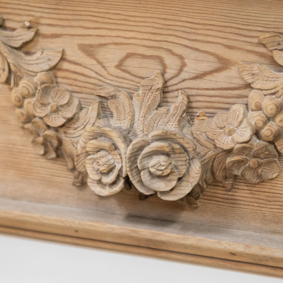 Reclaimed Richly Decorated Wooden Fireplace Surround