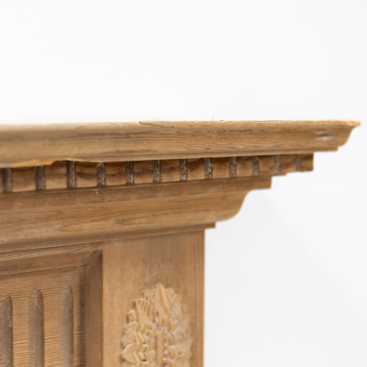 Reclaimed Richly Decorated Wooden Fireplace Surround