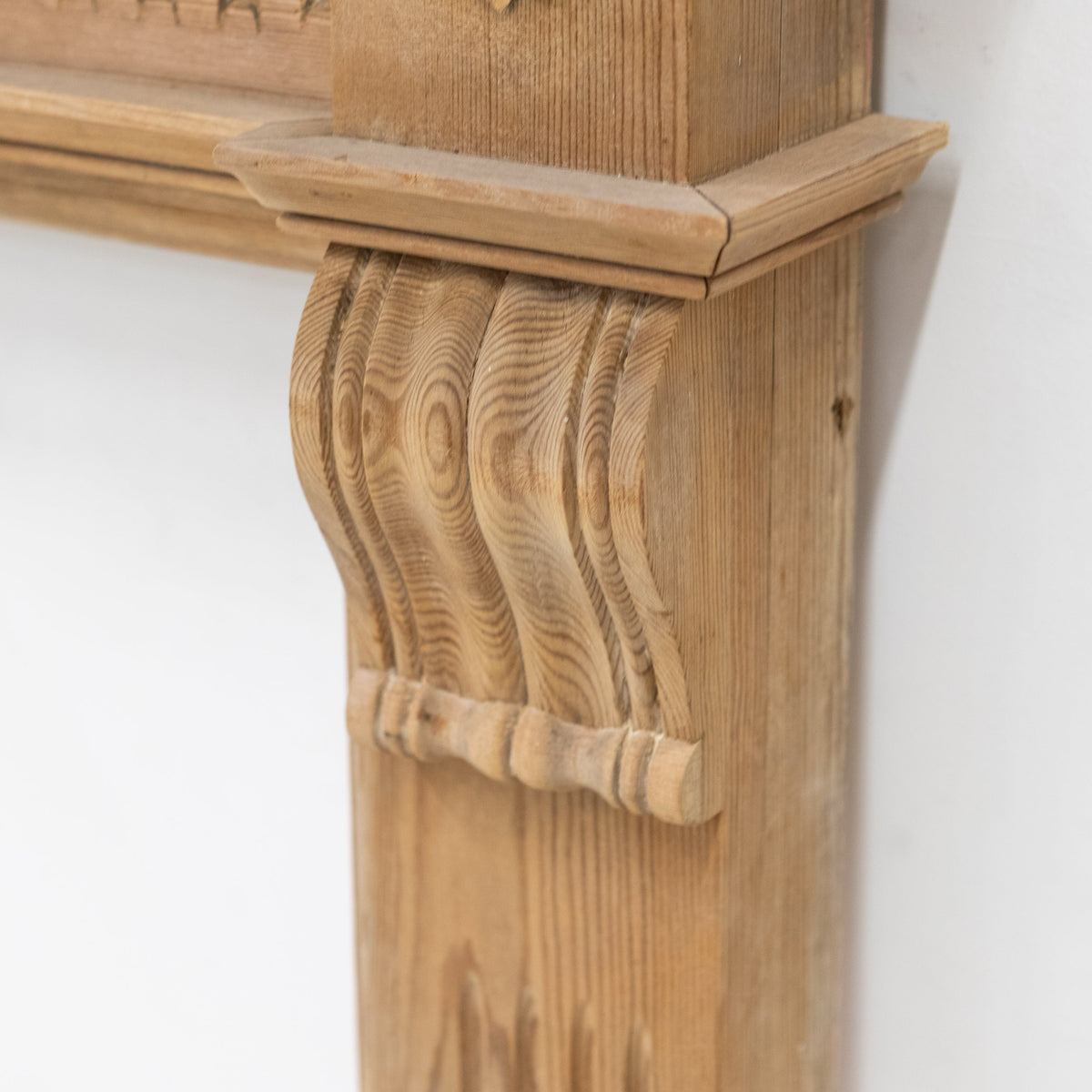 Reclaimed Richly Decorated Wooden Fireplace Surround