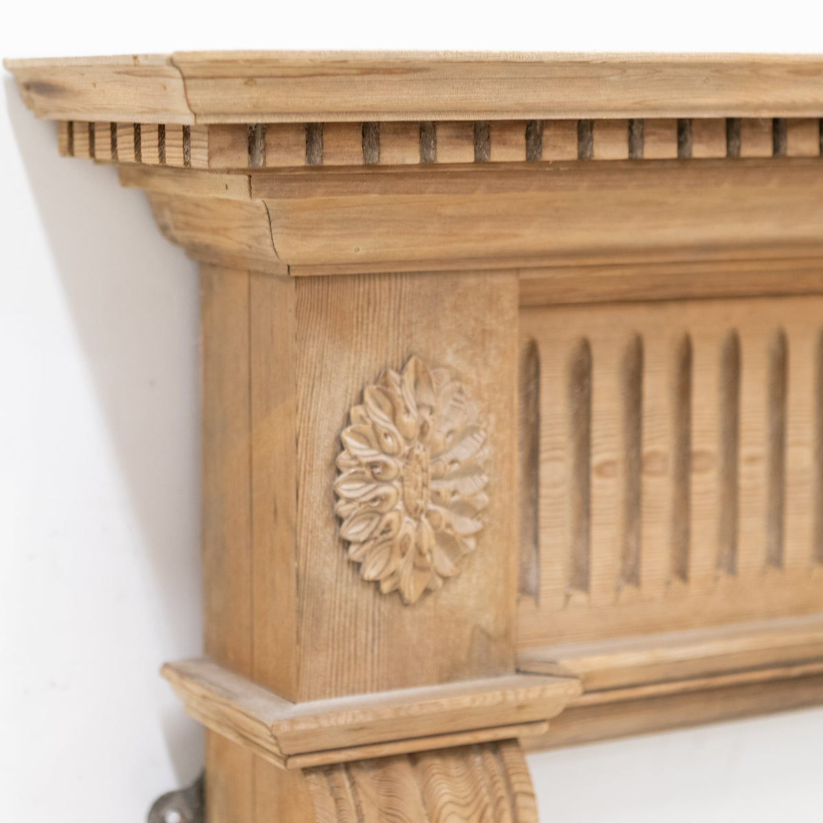Reclaimed Richly Decorated Wooden Fireplace Surround