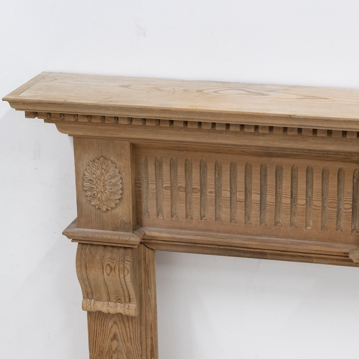Reclaimed Richly Decorated Wooden Fireplace Surround