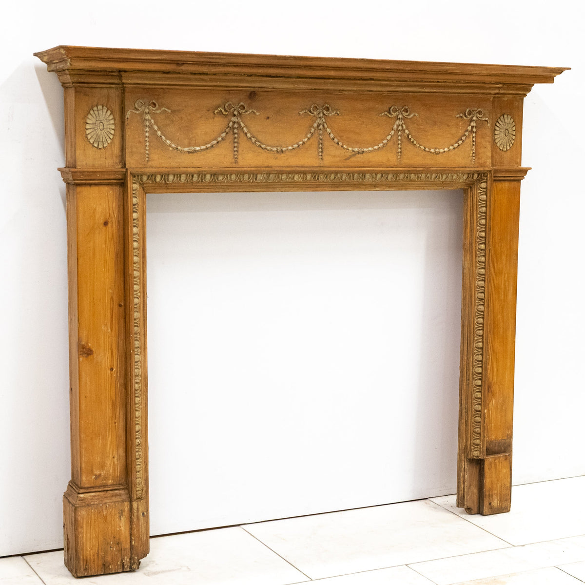 Antique Pine Fireplace Surround