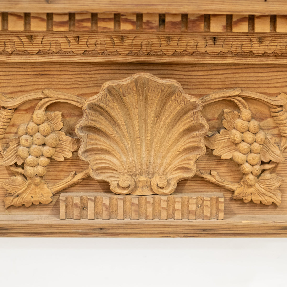 Antique Ornate Wooden Fireplace Surround