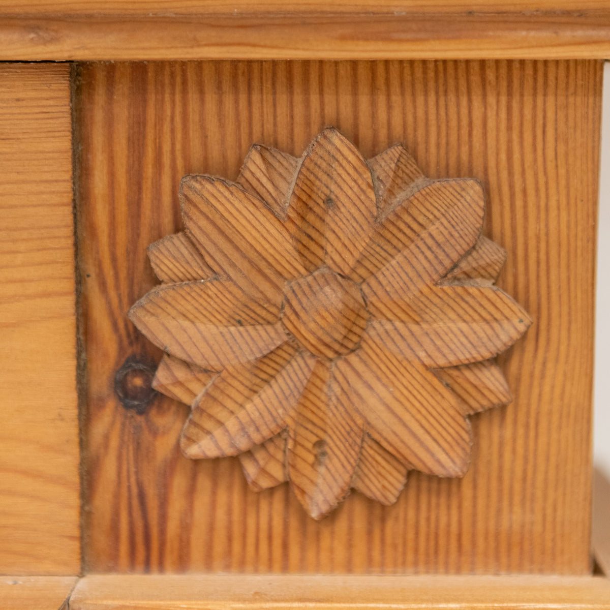 Antique Wooden Fireplace Surround with Flowers | The Architectural Forum