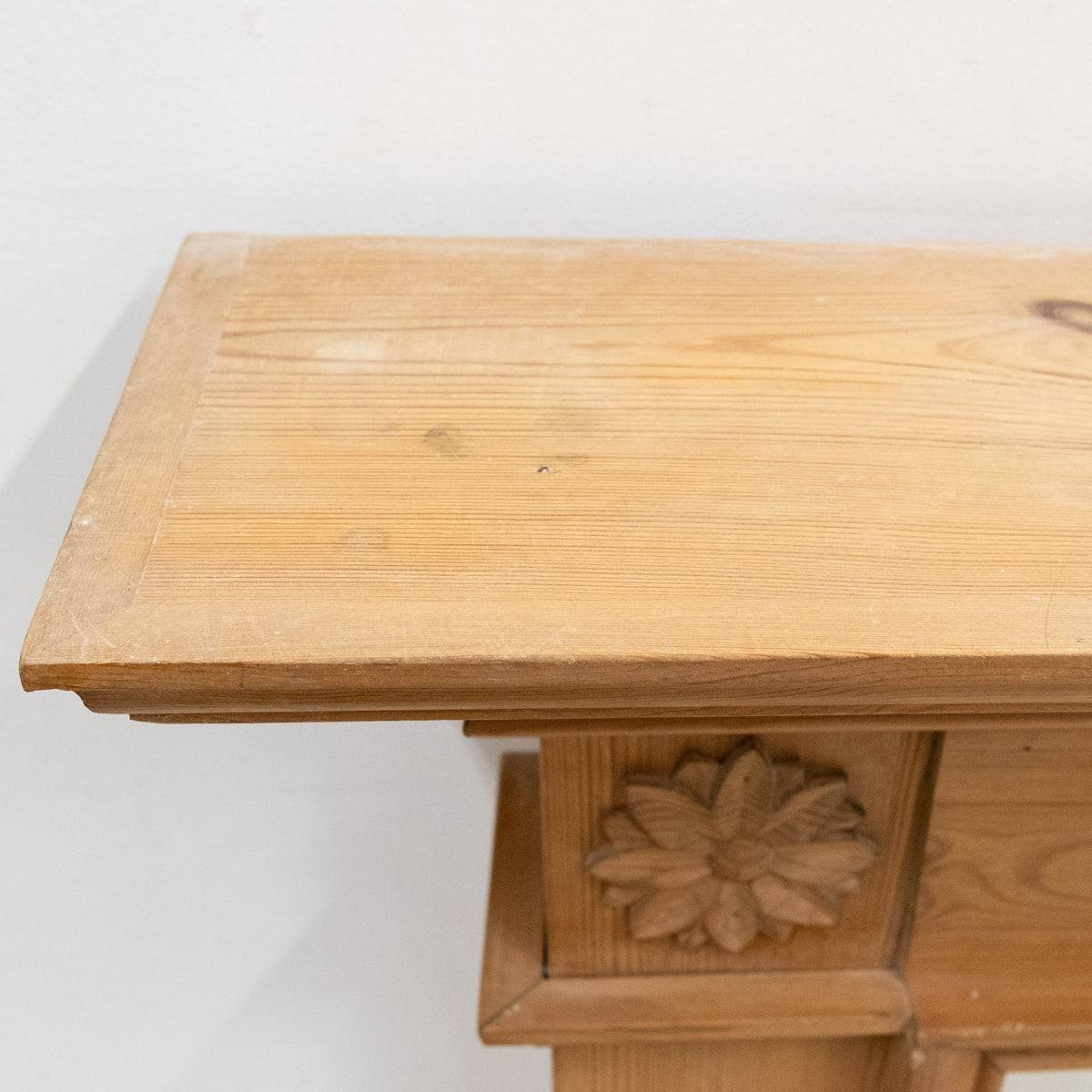 Antique Wooden Fireplace Surround with Flowers | The Architectural Forum