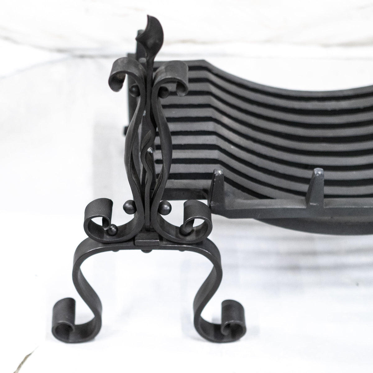 Ornate Antique Wrought Iron Firedogs | The Architectural Forum