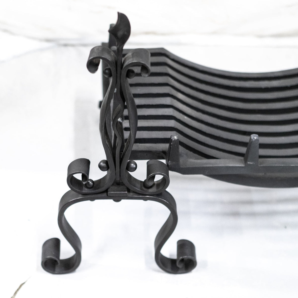 Ornate Antique Wrought Iron Firedogs | The Architectural Forum