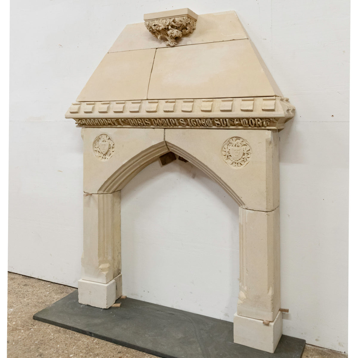 Antique 19th Century French Gothic Revival Stone Chimneypiece | The Architectural Forum