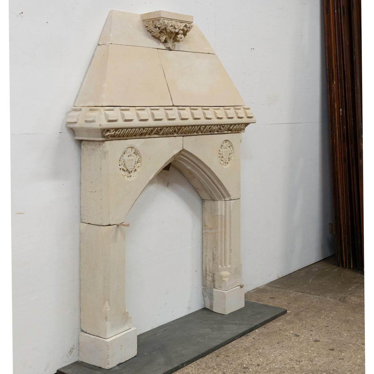 Antique 19th Century French Gothic Revival Stone Chimneypiece | The Architectural Forum