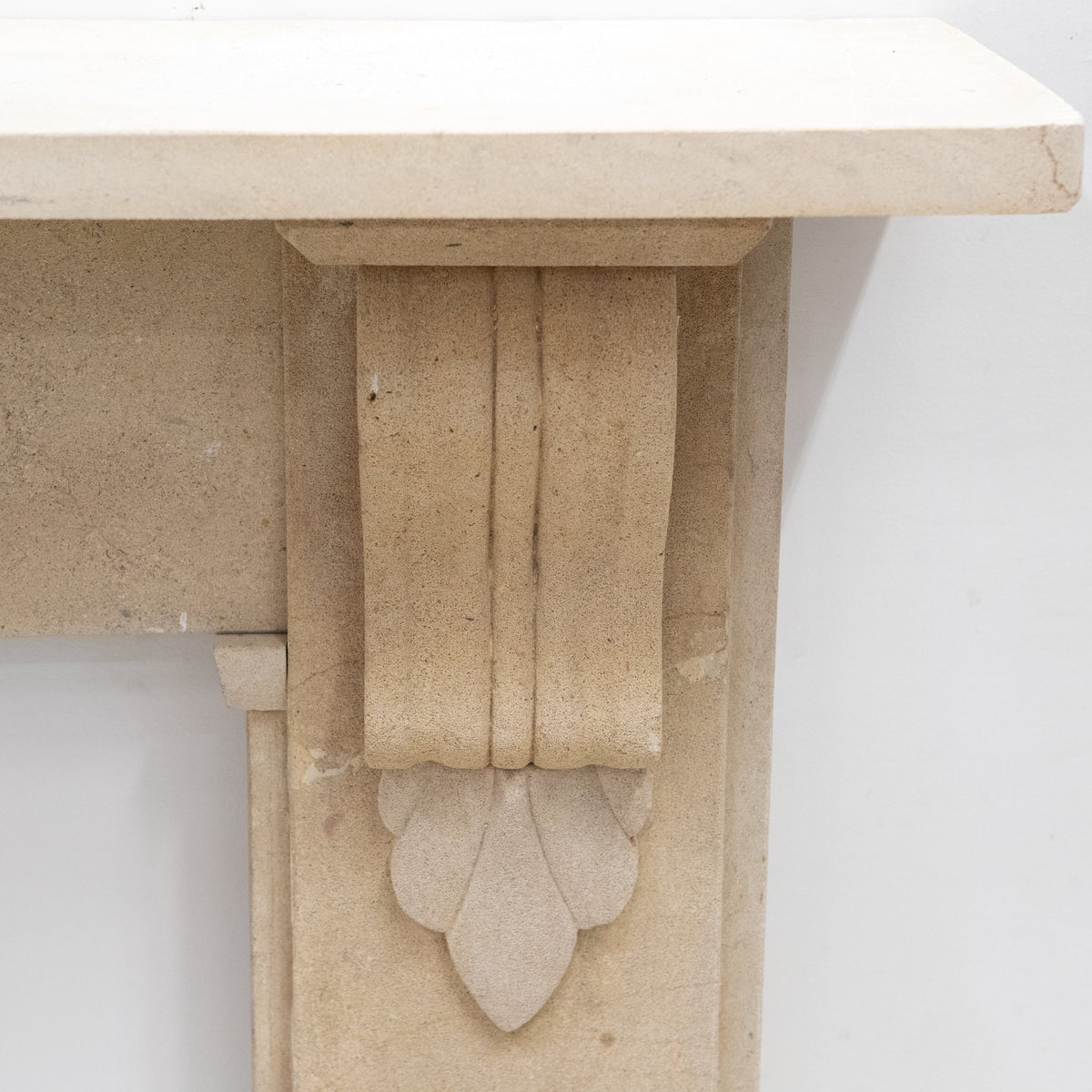 Antique Bath Stone Fireplace Surround With Corbels