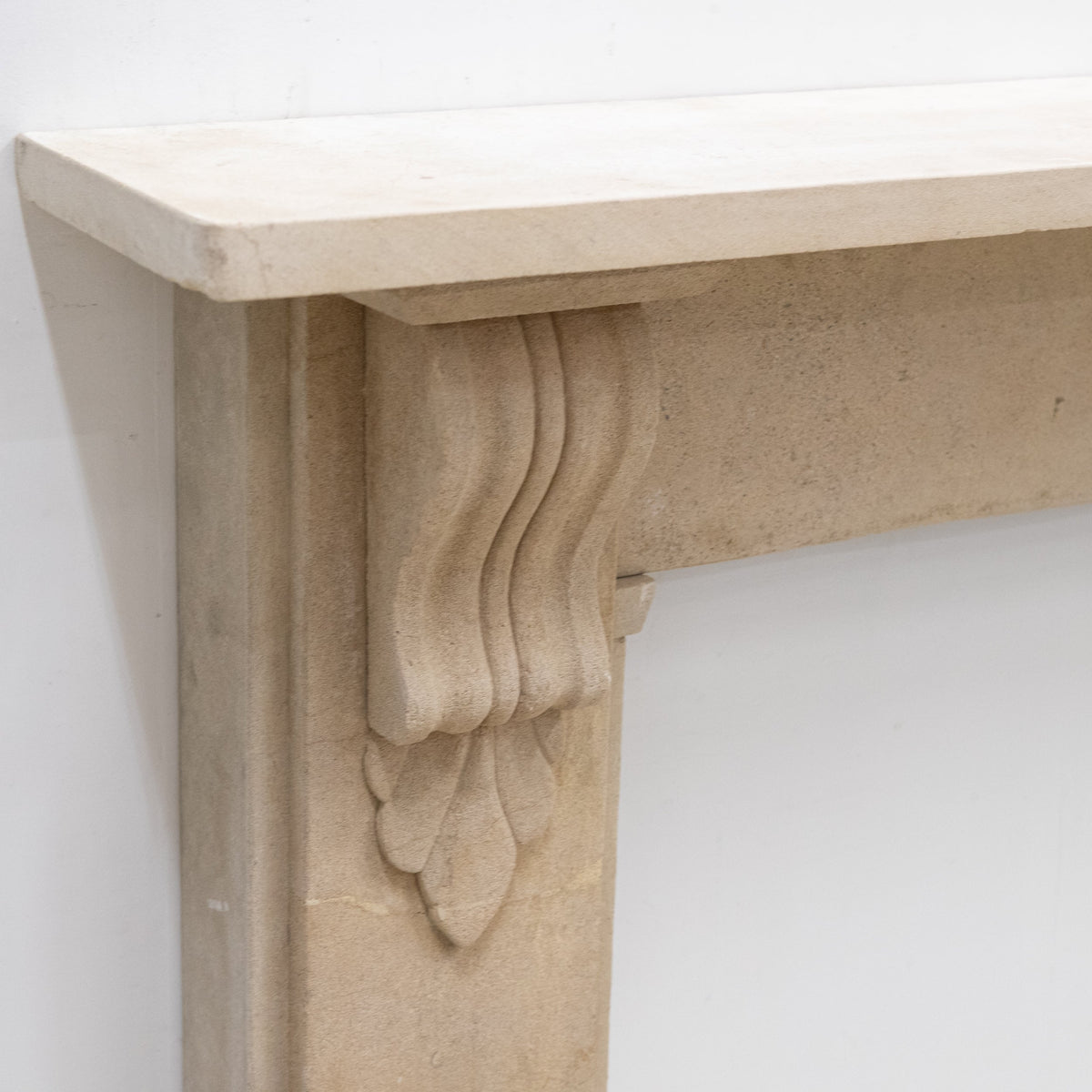 Antique Bath Stone Fireplace Surround With Corbels
