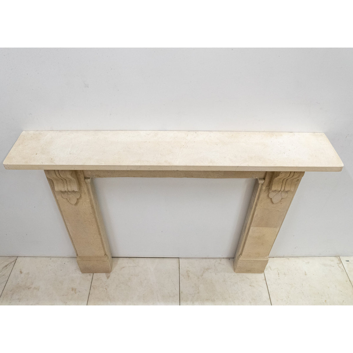Antique Bath Stone Fireplace Surround With Corbels