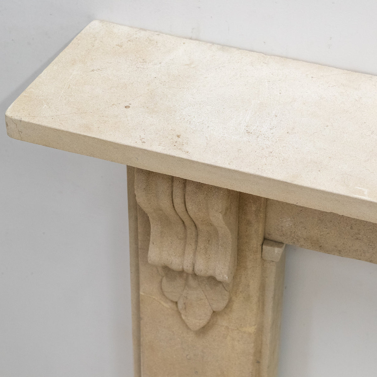 Antique Bath Stone Fireplace Surround With Corbels