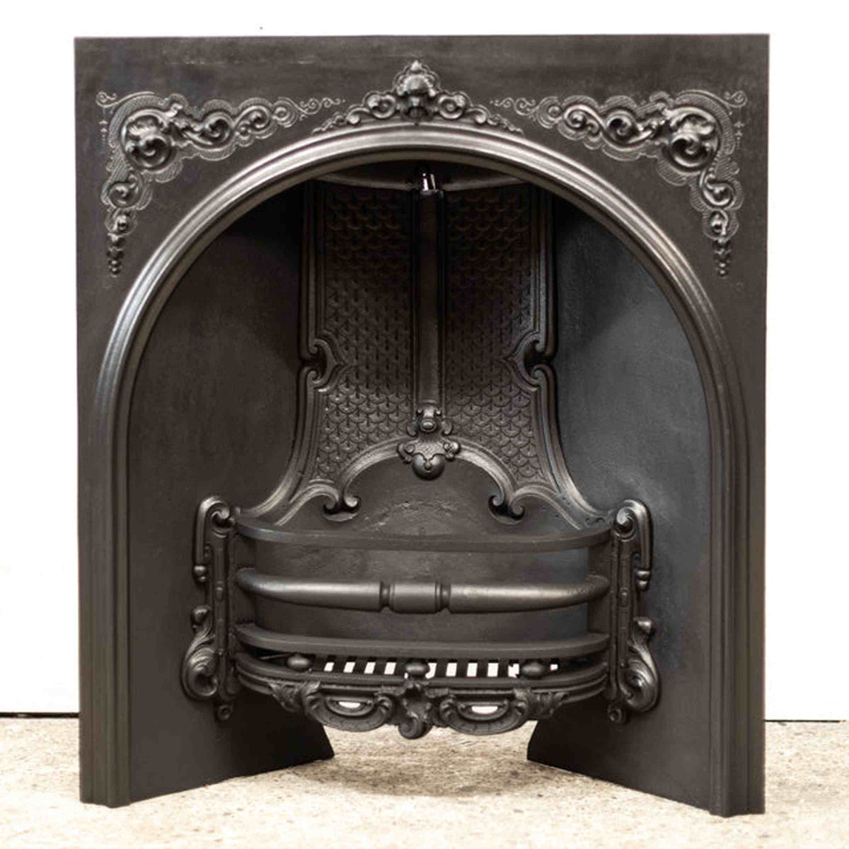 Antique Victorian Cast Iron Arched Fireplace Insert | The Architectural Forum