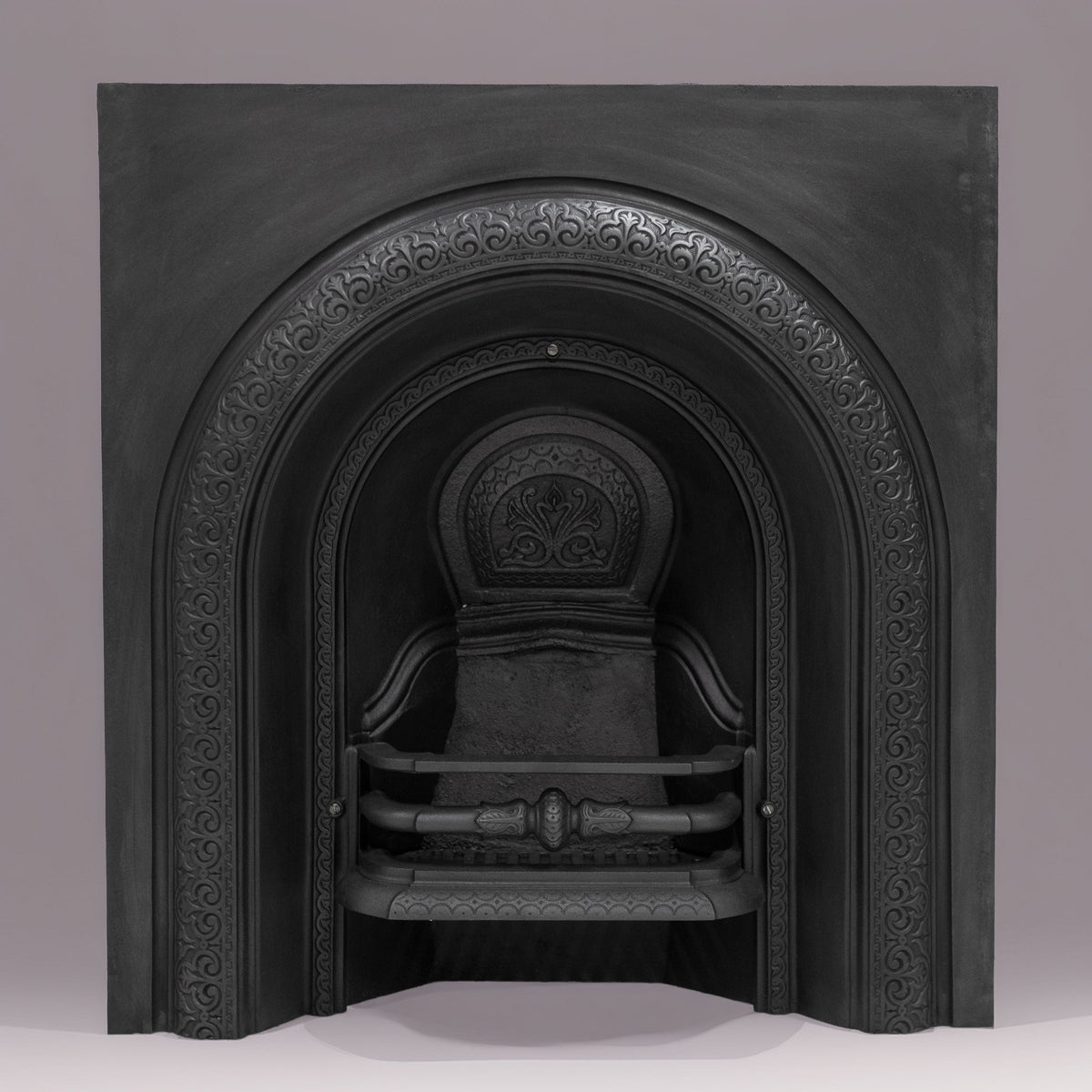 Reclaimed Antique Cast Iron Arched Fireplace Insert | The Architectural Forum