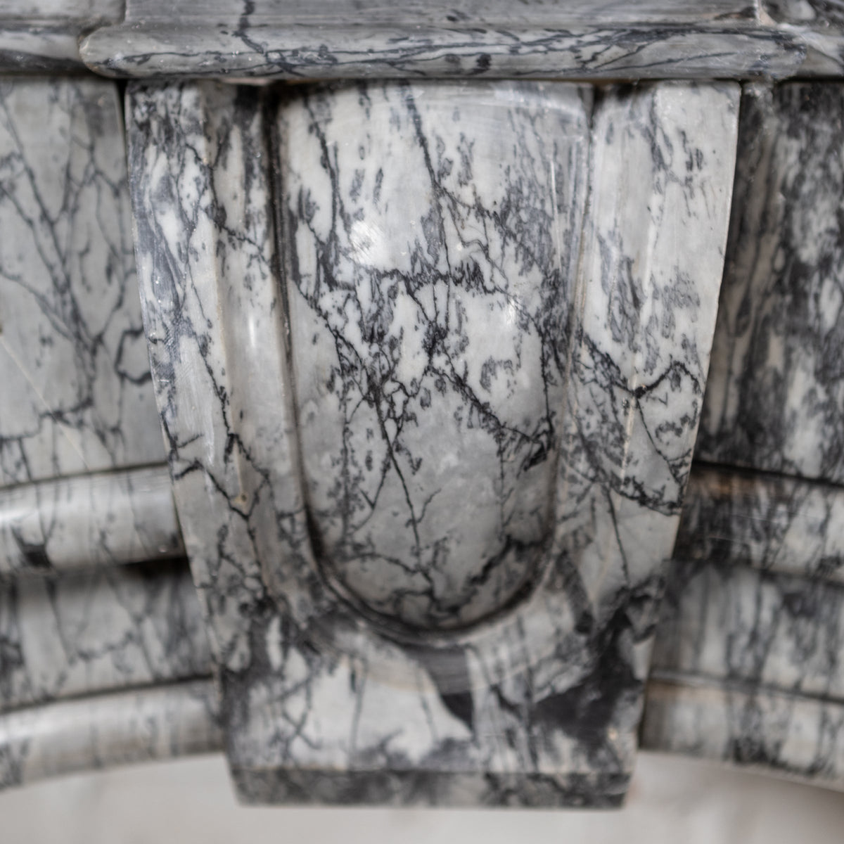 Antique Victorian Grey Bardiglio Marble Arched Chimneypiece | The Architectural Forum