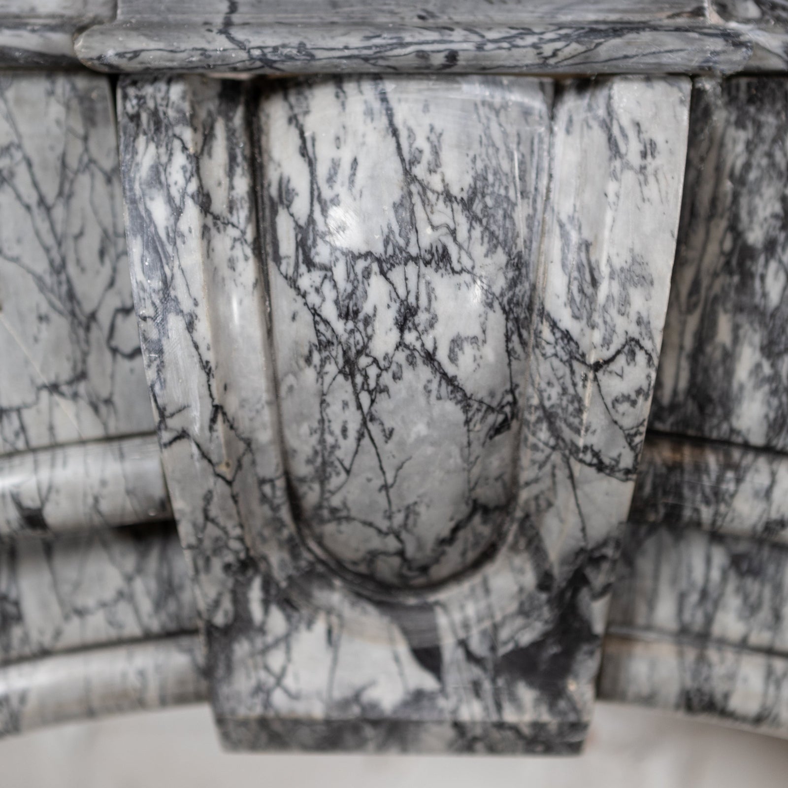 Antique Victorian Grey Bardiglio Marble Arched Chimneypiece | The Architectural Forum