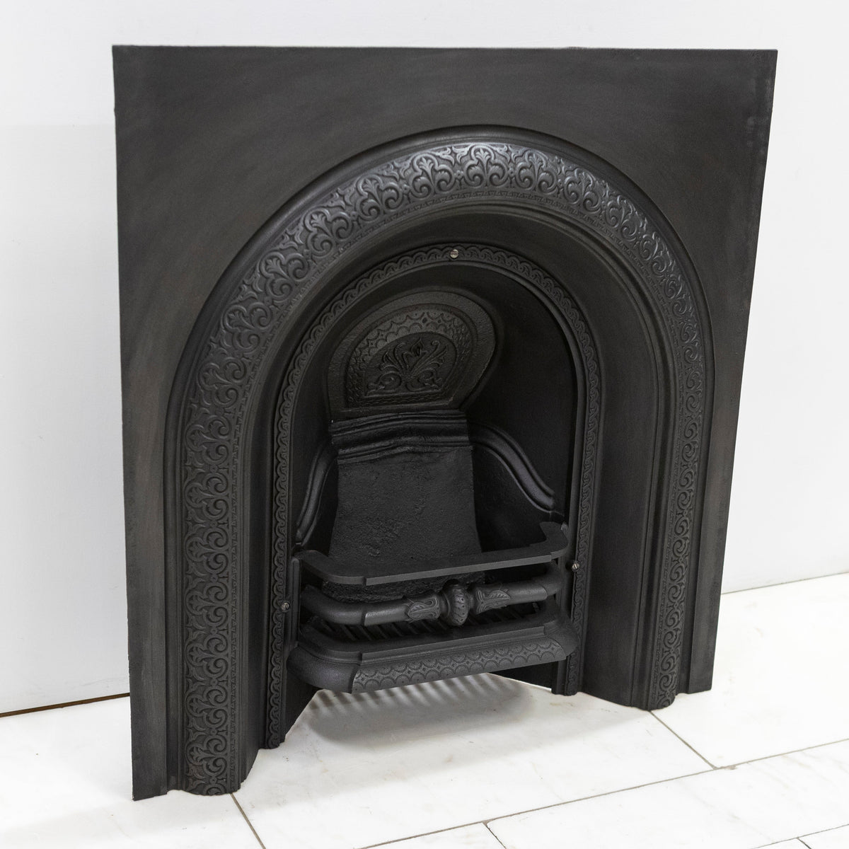 Reclaimed Antique Cast Iron Arched Fireplace Insert | The Architectural Forum