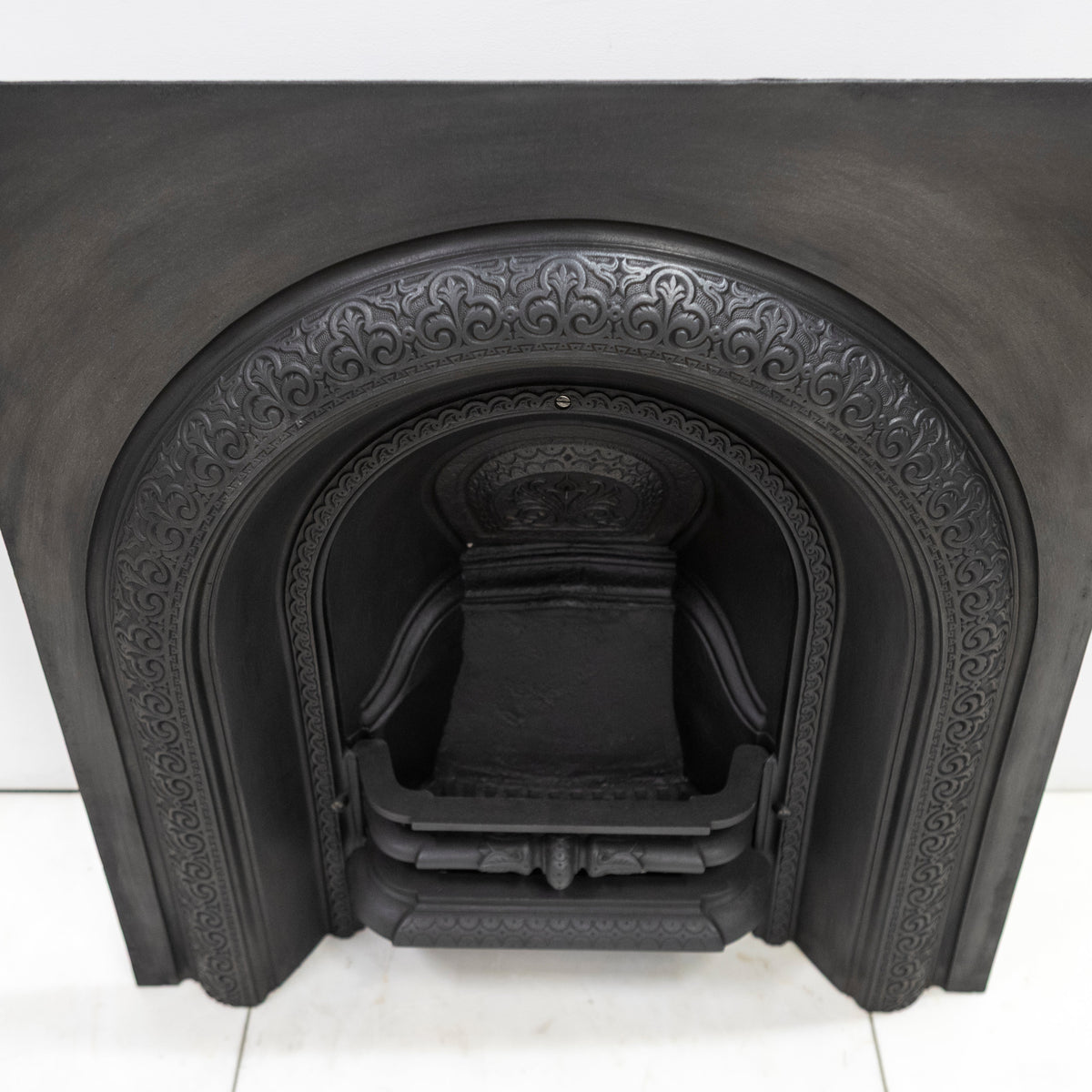 Reclaimed Antique Cast Iron Arched Fireplace Insert | The Architectural Forum