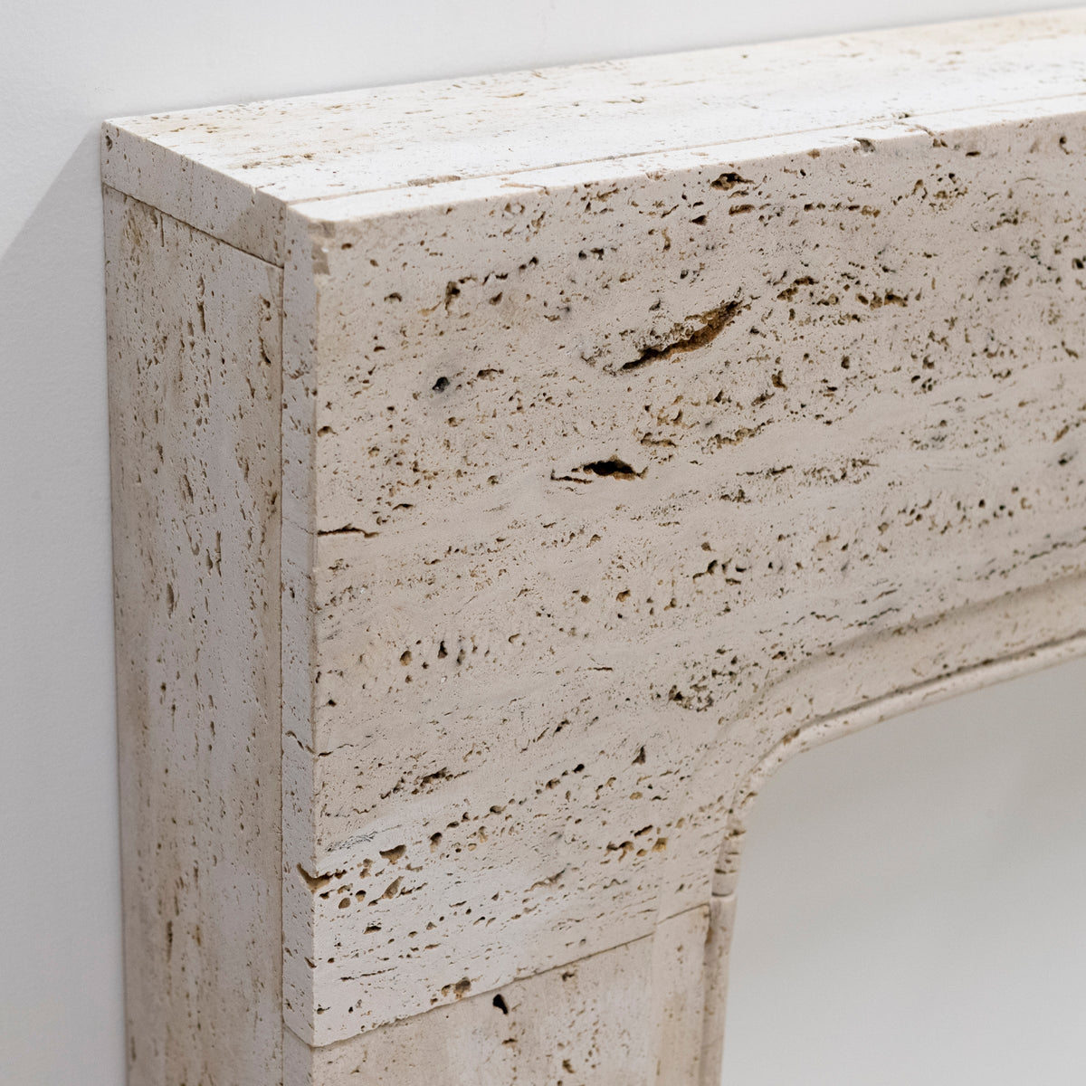Reclaimed Art Deco Travertine Marble Fireplace Surround | The Architectural Forum