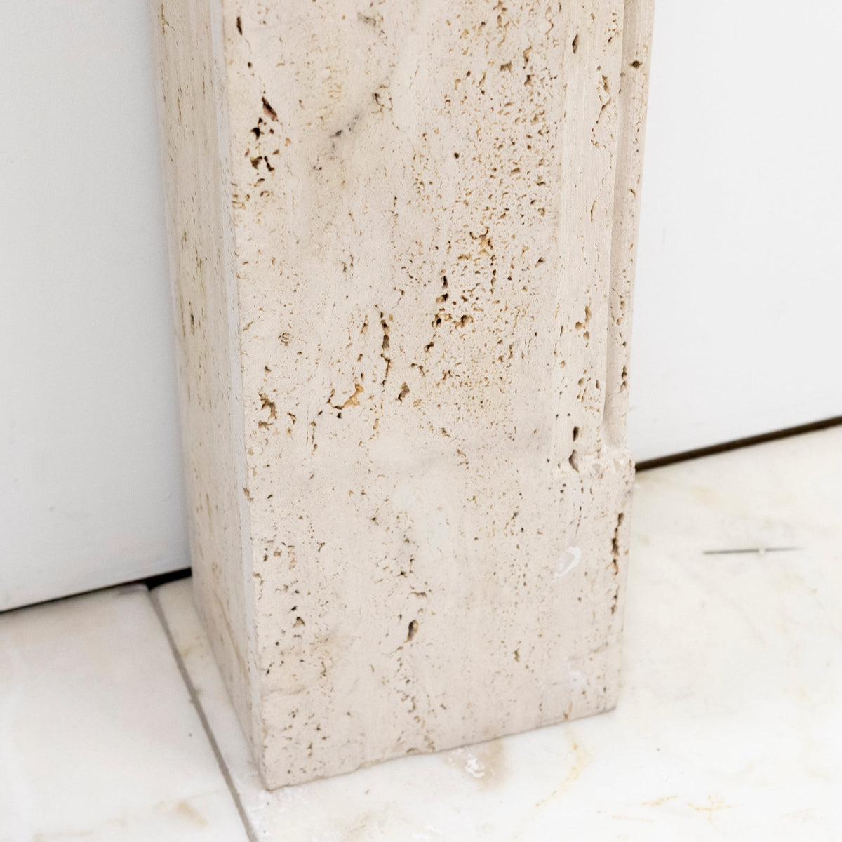 Reclaimed Art Deco Travertine Marble Fireplace Surround | The Architectural Forum