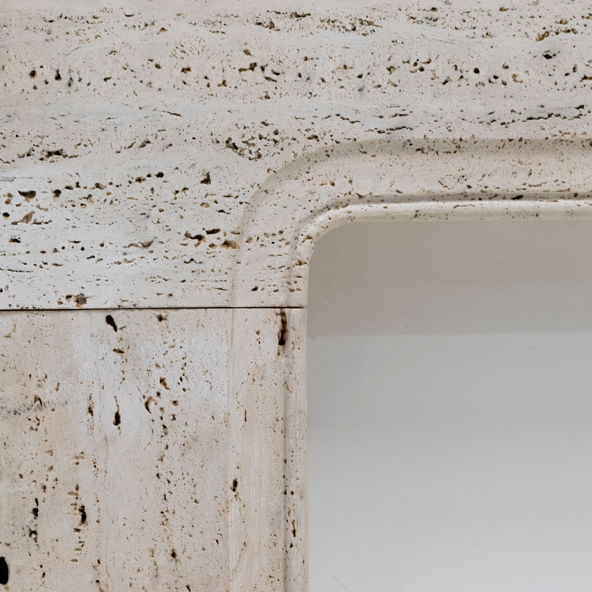 Reclaimed Art Deco Travertine Marble Fireplace Surround | The Architectural Forum