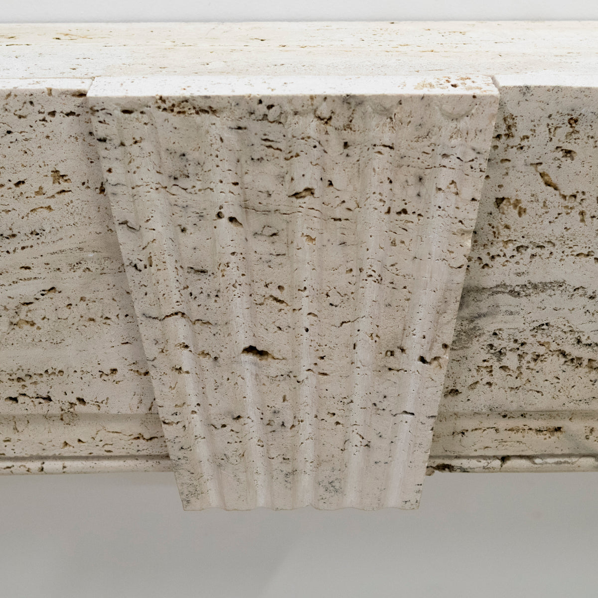 Reclaimed Art Deco Travertine Marble Fireplace Surround | The Architectural Forum
