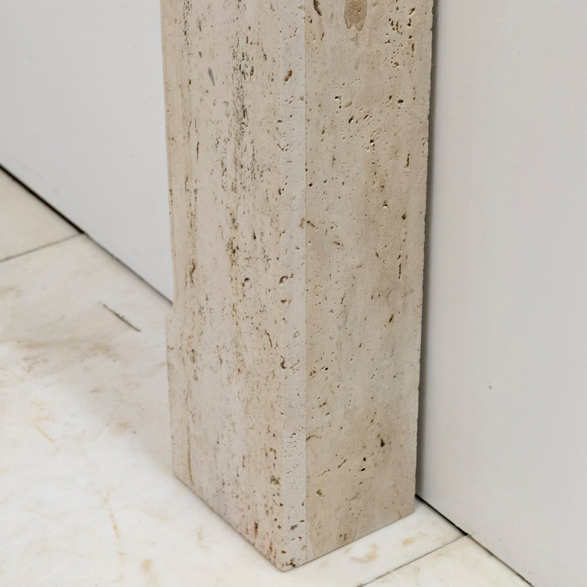 Reclaimed Art Deco Travertine Marble Fireplace Surround | The Architectural Forum