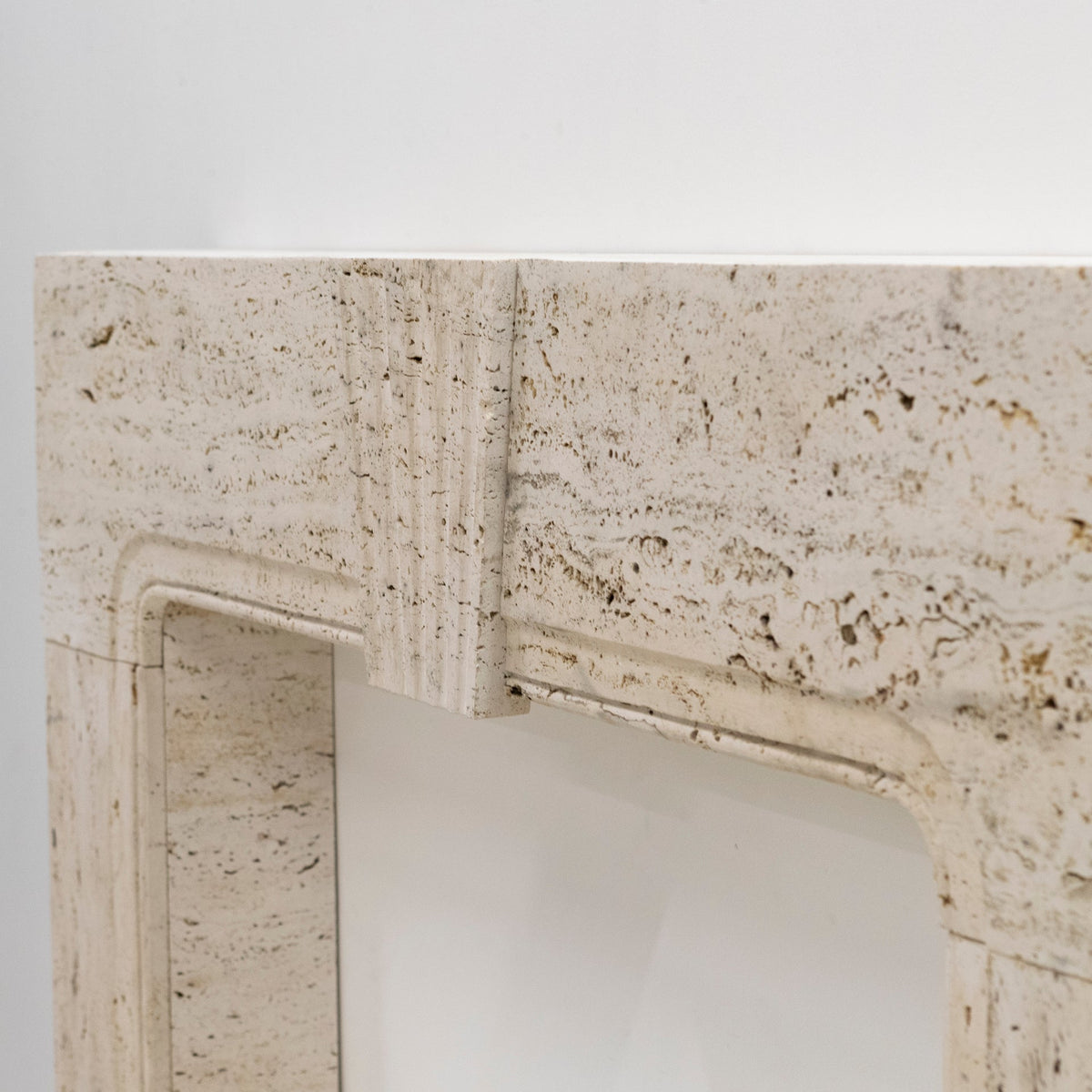 Reclaimed Art Deco Travertine Marble Fireplace Surround | The Architectural Forum