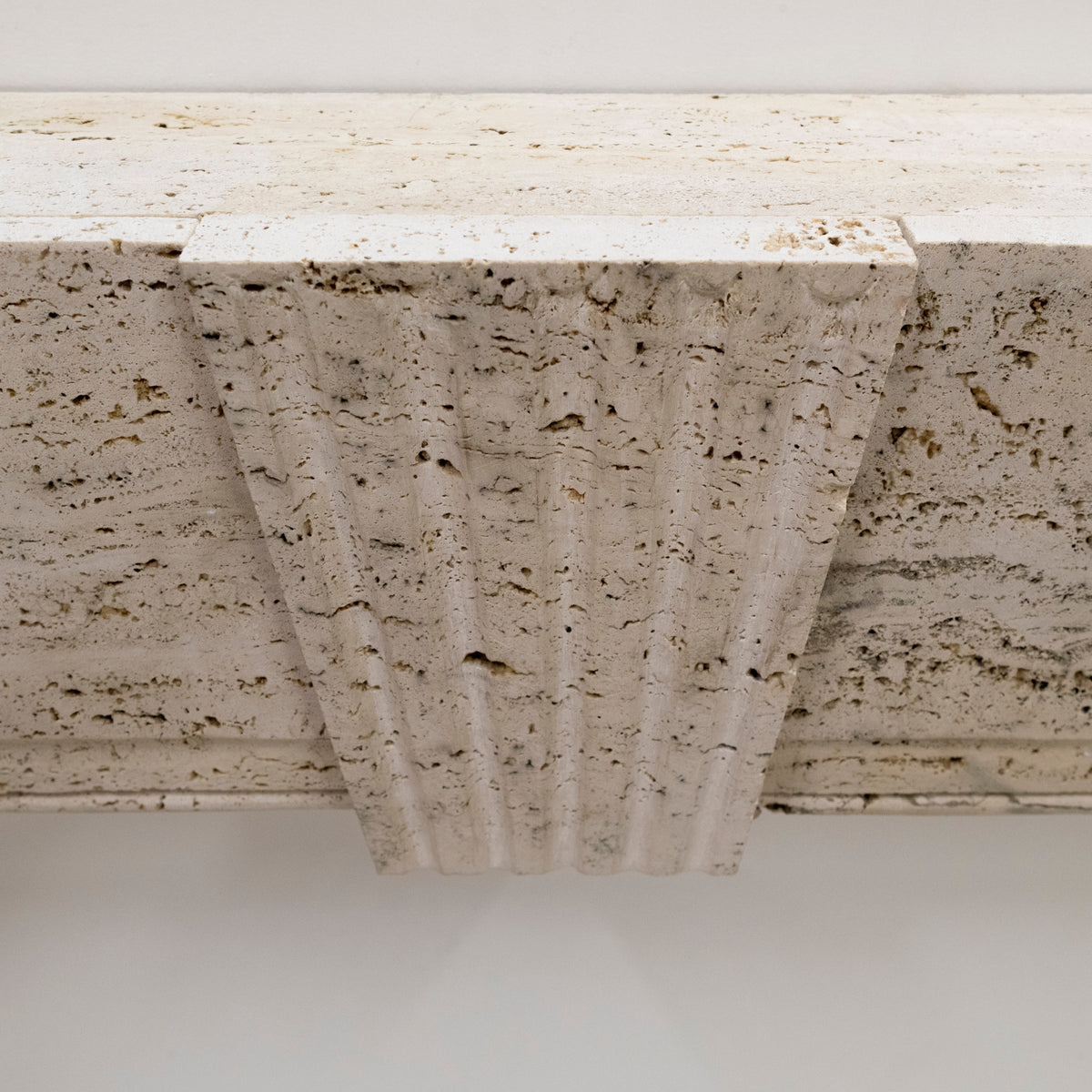 Reclaimed Art Deco Travertine Marble Fireplace Surround | The Architectural Forum