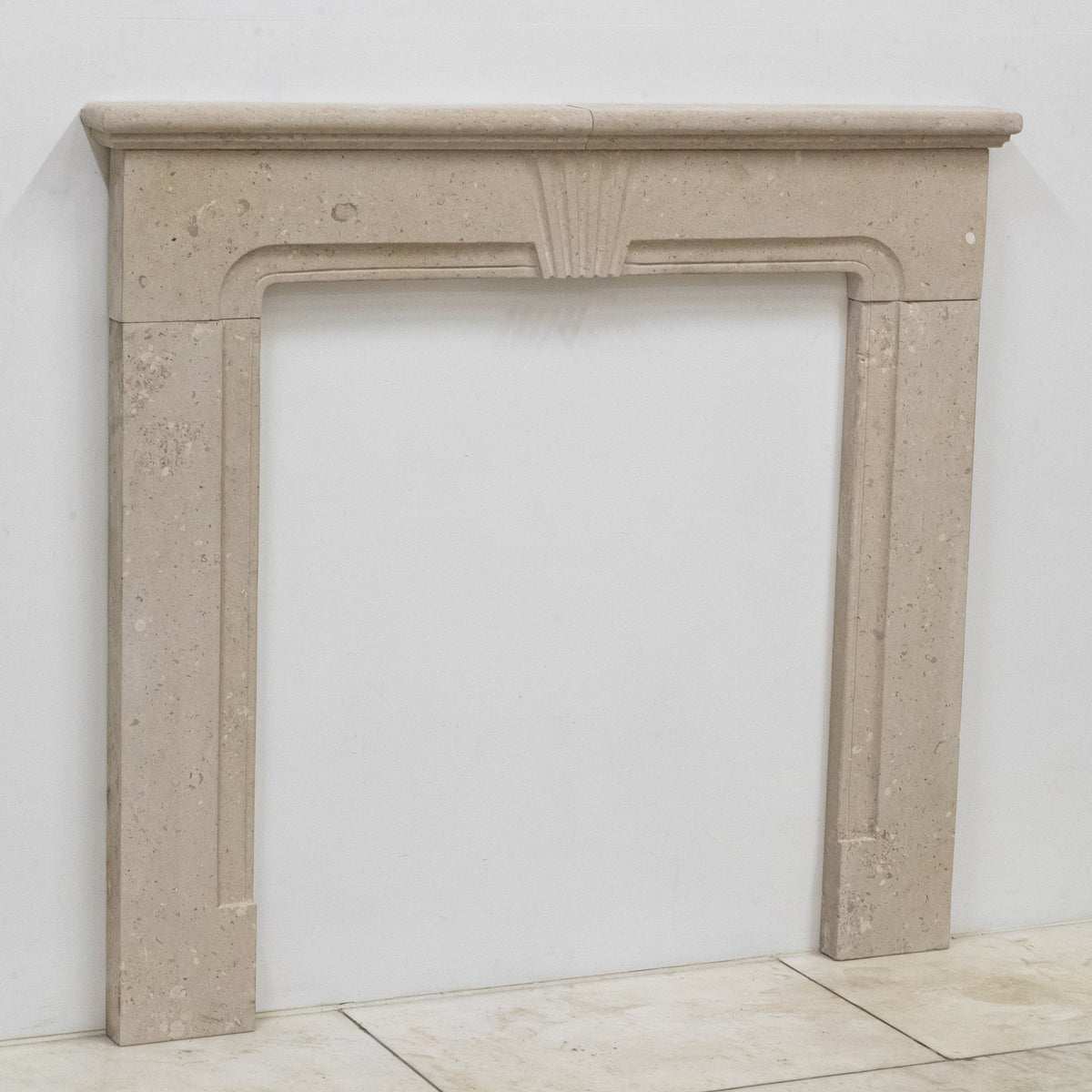 Reclaimed Portland Stone Art Deco Fireplace Surround