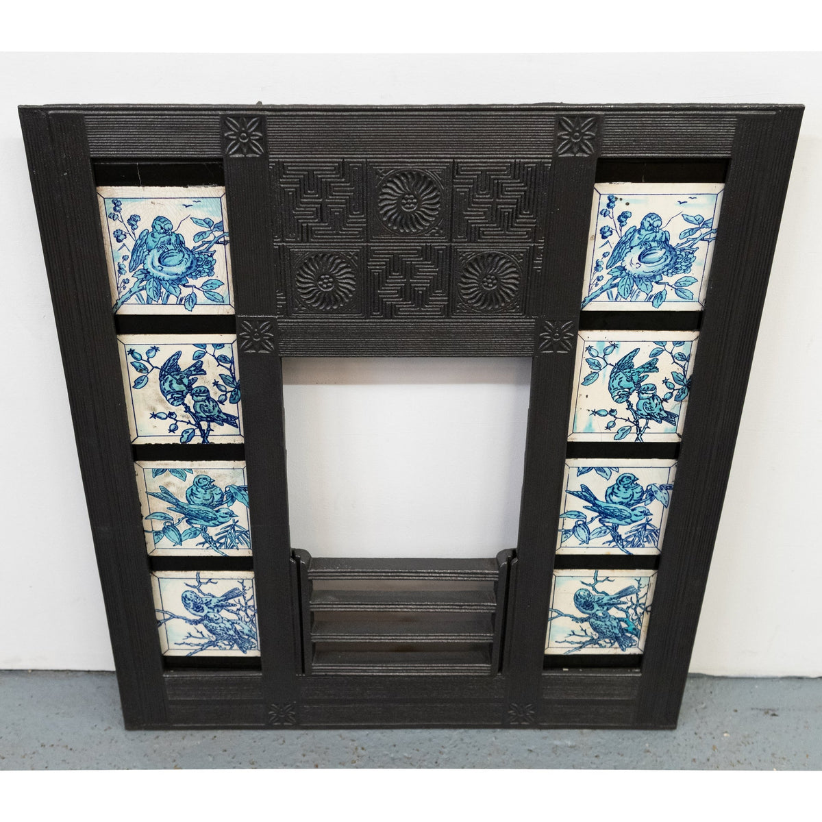 Antique Cast Iron Fireplace Thomas Jeckyll with Minton Tiles | Bishop &amp; Barnards