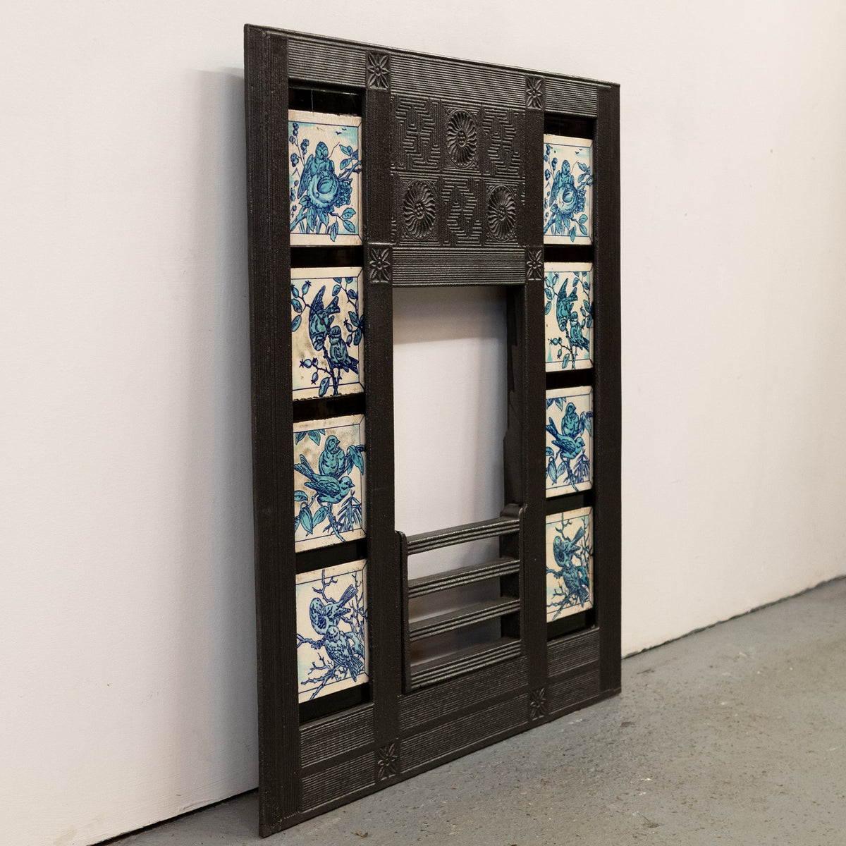 Antique Cast Iron Fireplace Thomas Jeckyll with Minton Tiles | Bishop &amp; Barnards