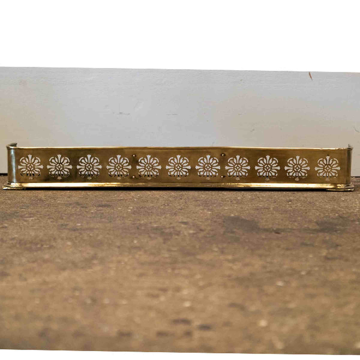 Antique Brass Fireplace Fender | The Architectural Forum