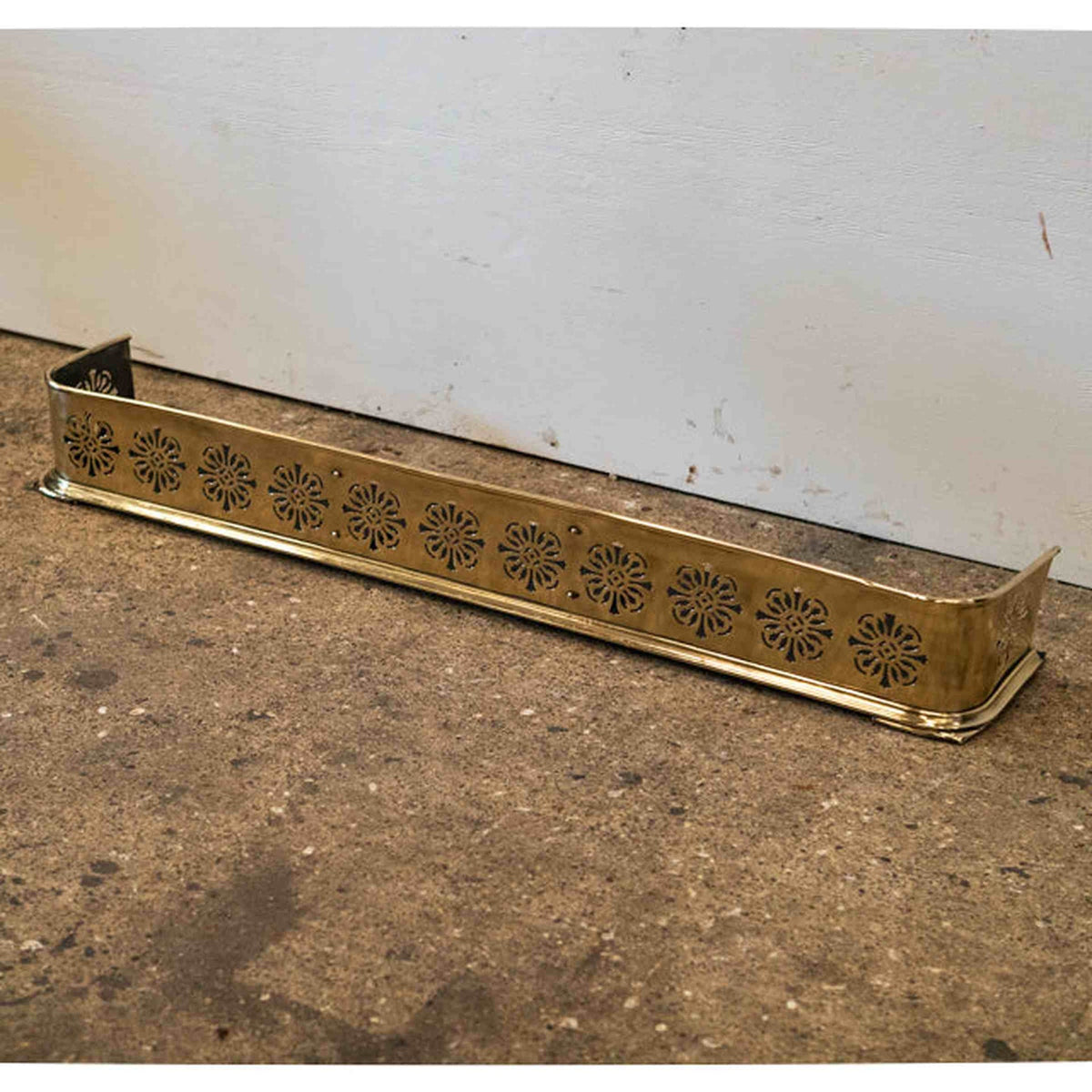 Antique Brass Fireplace Fender | The Architectural Forum