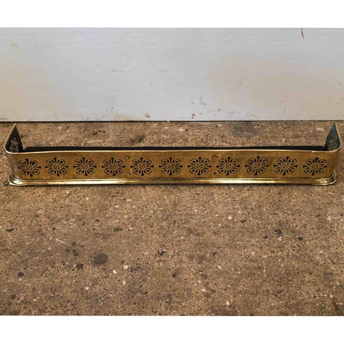 Antique Brass Fireplace Fender | The Architectural Forum