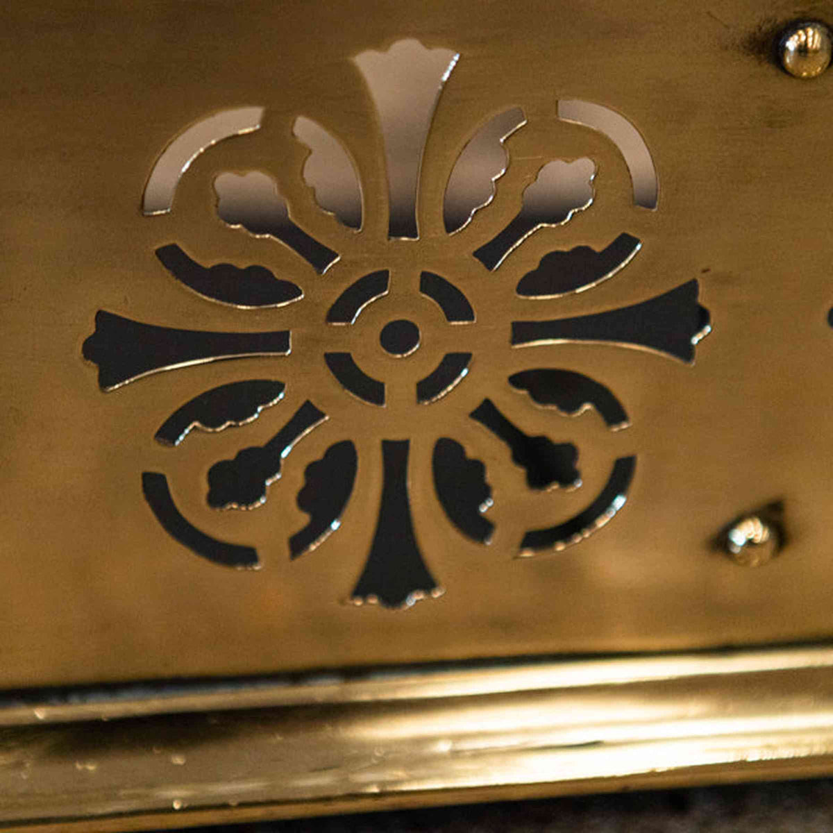 Antique Brass Fireplace Fender | The Architectural Forum