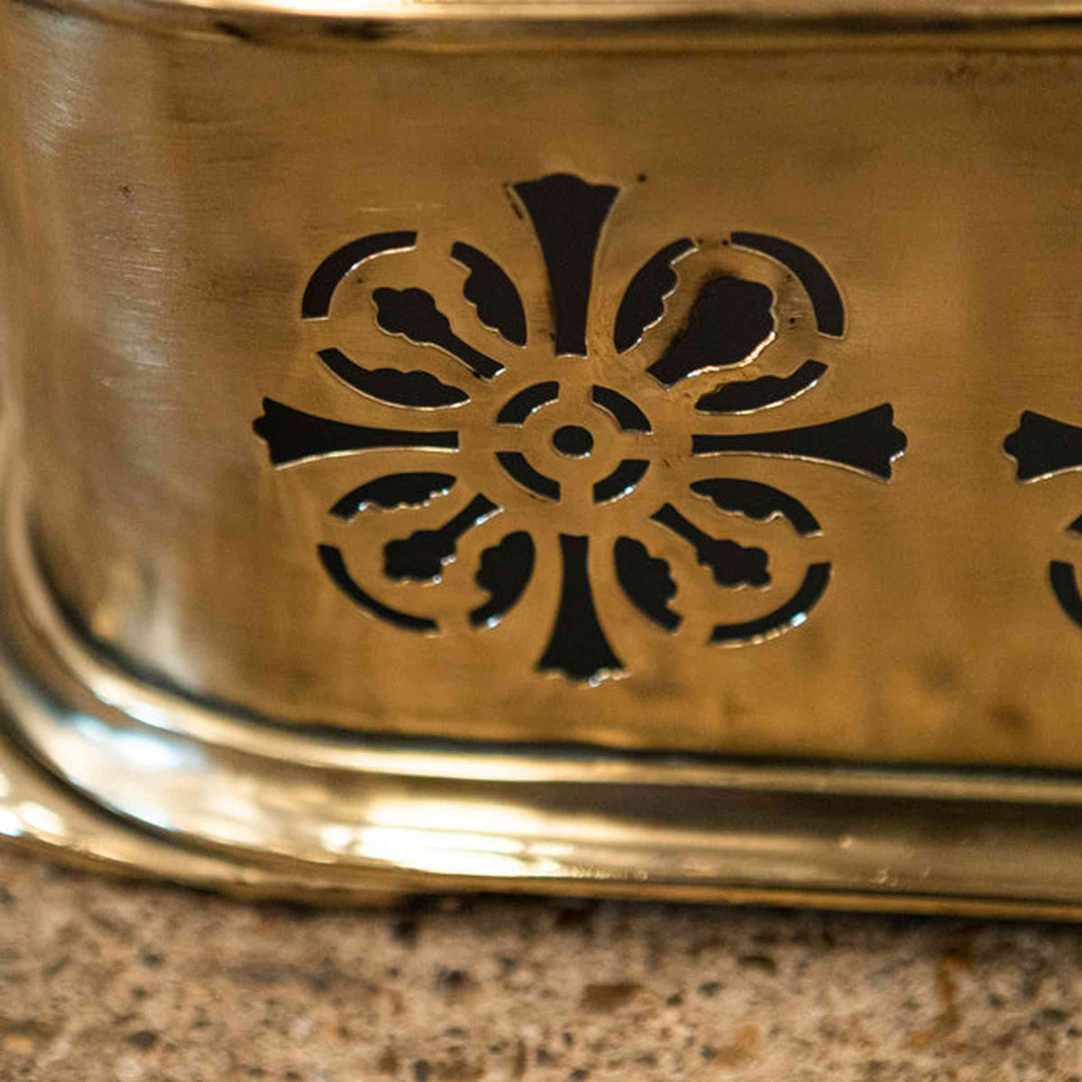 Antique Brass Fireplace Fender | The Architectural Forum