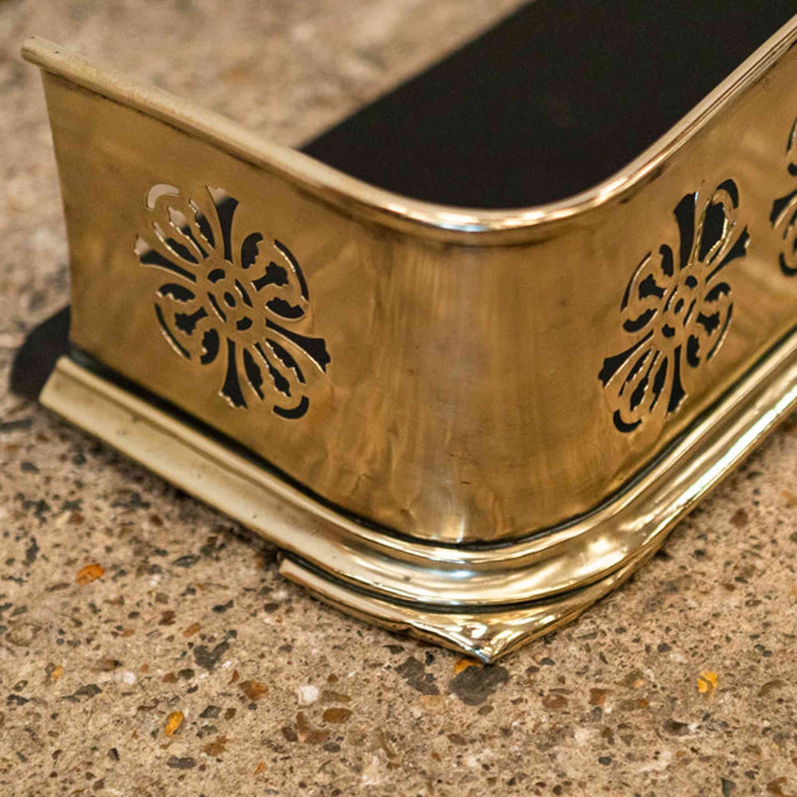 Antique Brass Fireplace Fender | The Architectural Forum