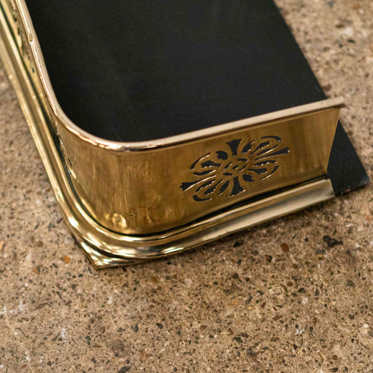 Antique Brass Fireplace Fender | The Architectural Forum