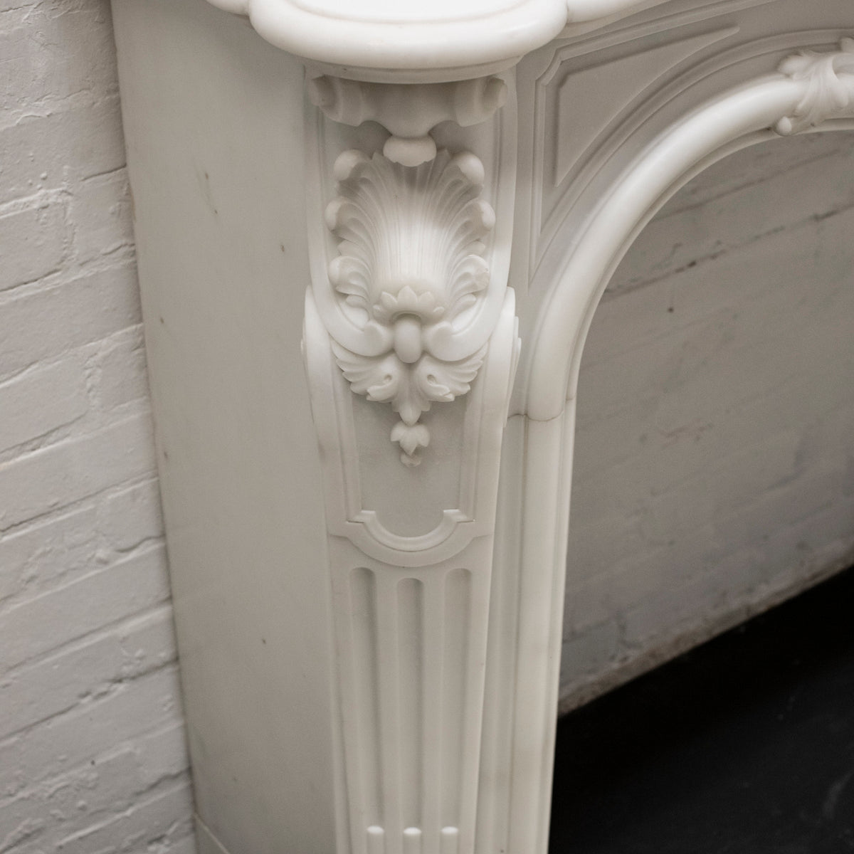 Antique Louis XV Rococo Style 19th Century Marble Fireplace | The Architectural Forum