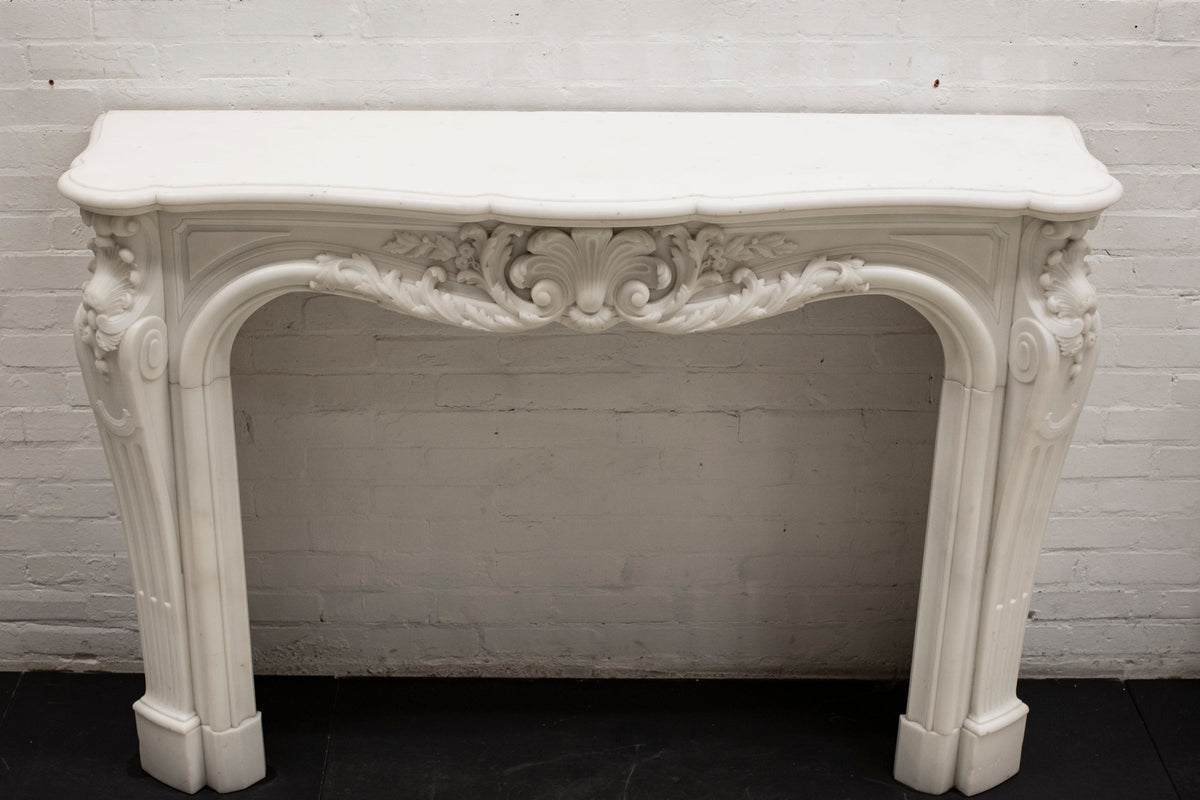 Antique Louis XV Rococo Style 19th Century Marble Fireplace | The Architectural Forum