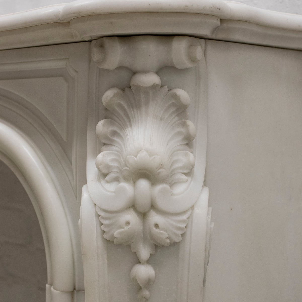 Antique Louis XV Rococo Style 19th Century Marble Fireplace | The Architectural Forum